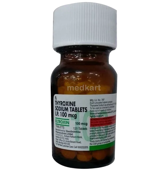 eltroxin 100mcg tablet 120's